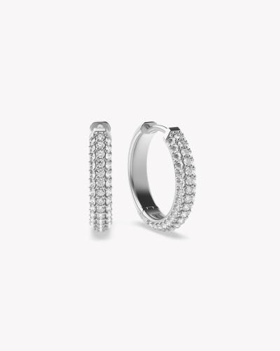 Silber Diamant Ohrringe
