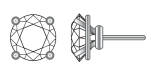 Alt Labor-Diamant Ohrringe